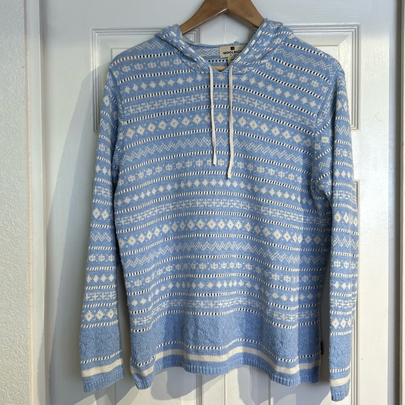 Woolrich Blue Hooded Sweater - Picture 1 of 8